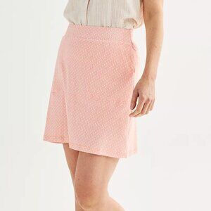 croft & barrow Pink Print Easy Pull-On Skort/NWT/S